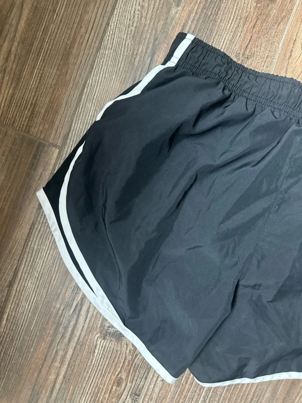 Nike Dri-Fit Black Women's Athletic Shorts with White Trim